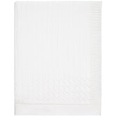 Glacier White Cable Knit Blanket